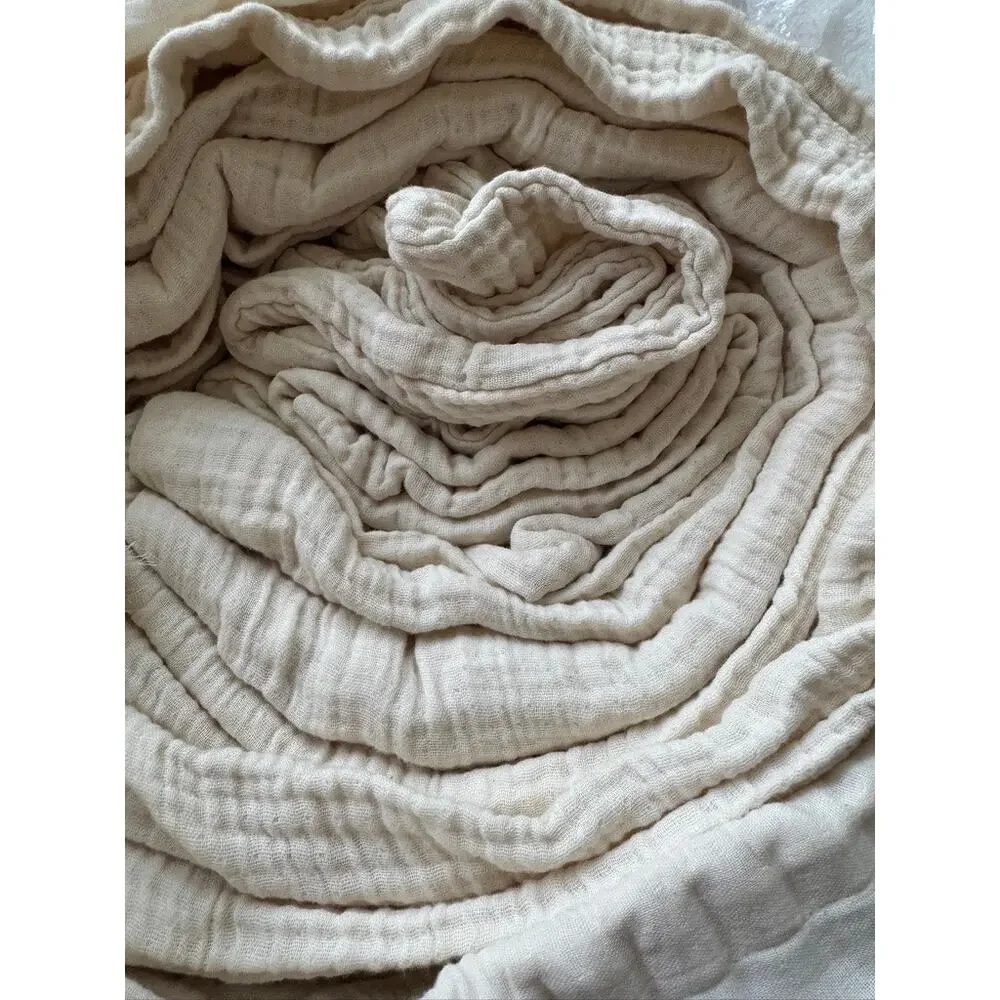 QUINCE Organic Cotton Gauze Duvet Set FULL/QUEEN in UNDYED
